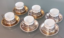 Antico Servizio Caffè Liberty Art Nouveau Dei Primi Del Novecento Porcellana