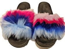 Fluffy Slippers for Women Size 9-10