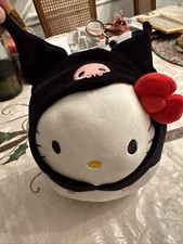 Squishmallows Hello Kitty and Friends Hello Kitty as Kuromi 8" Plush NWT