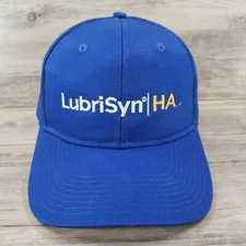 Lubrisyn HA Hat Cap Snapback Blue Spell Out Logo Mesh Back Adjustable
