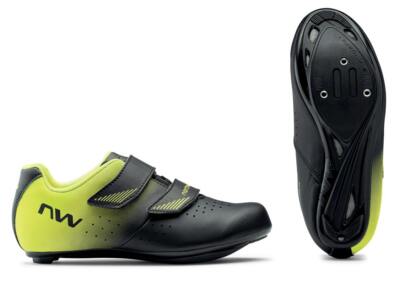 Northwave Core Junior Kinder Rennrad Fahrrad Schuhe fluo schwarz/gelb 2025