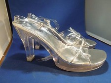 9M Michaelangelo Paula Clear High Heel Bridal Prom Shoes Made for David's Bridal