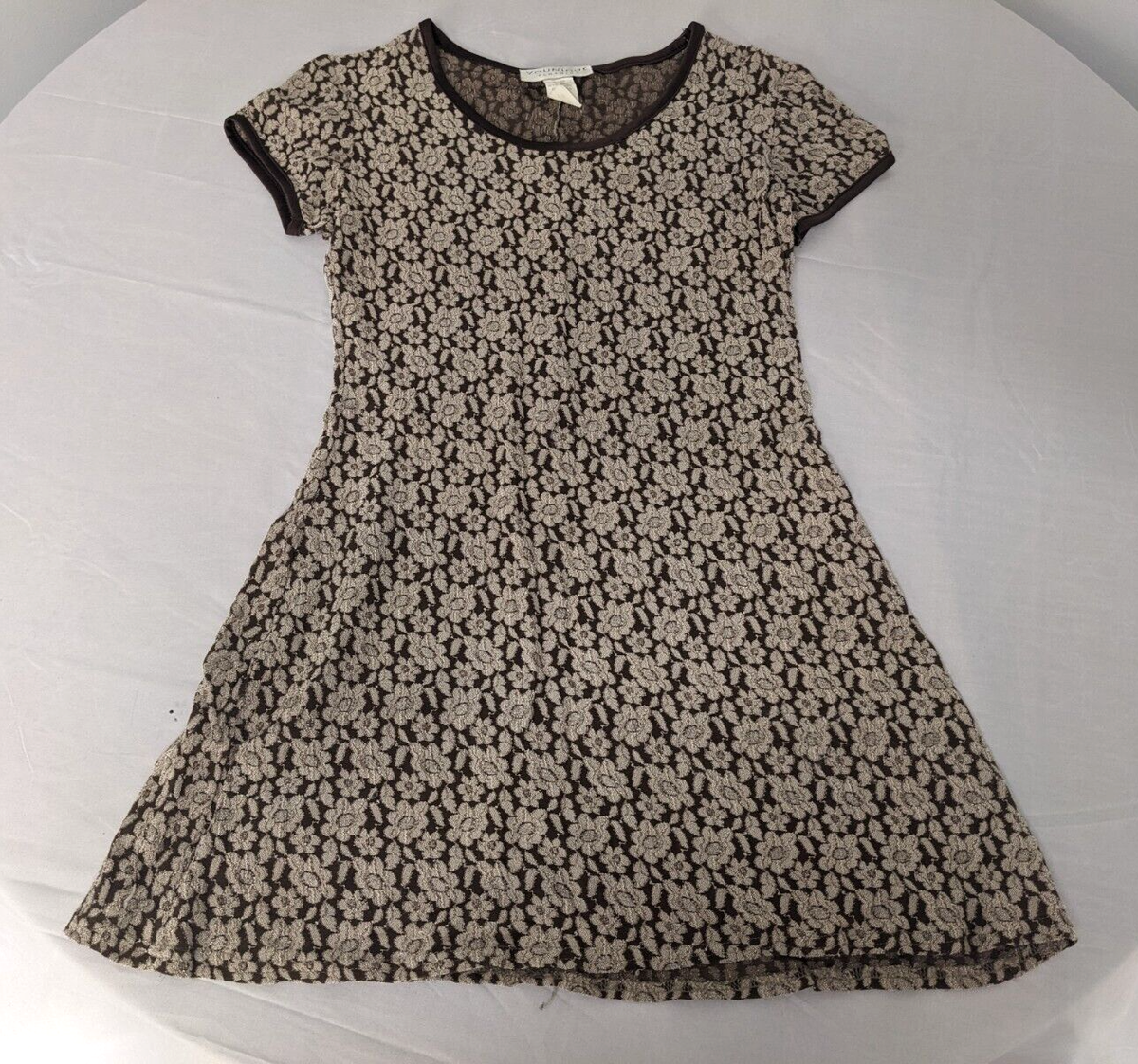 Vintage 70s Style Younique Girls Teen Size Medium Brown Floral Dress | eBay