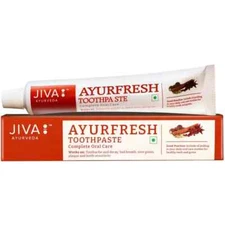 Pack of 5 X Jiva Ayurveda Ayurfresh Toothpaste (100g) Reduce Toothache, Improve