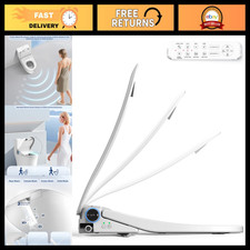 Elongated Electric Bidet Toilet Seat with Remote Control, Auto Open Lid, Heated