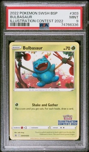 Bulbasaur Illustration Contest 2022 SWSH303 Pokemon English PSA 9 MINT