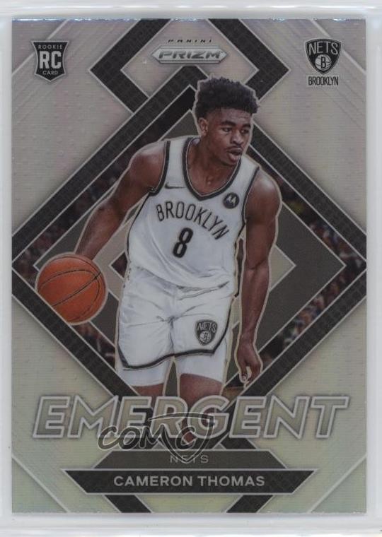 2021-22 Panini Prizm Emergent Silver Prizm Cameron Thomas #4 Rookie RC 0x49