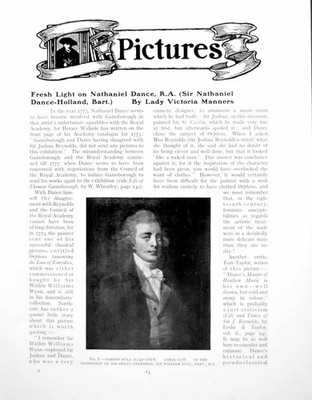 Antiker Druck Frisches Licht auf Nathanial Dance R.A. Sir HollandPages 1923
