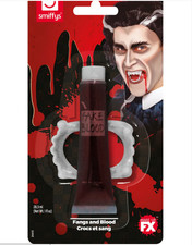 Fangs  Blood 1oz Tube Dracula Vampire Make Up Halloween Fancy Dress New