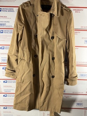 ZARA WOMAN Beige Long-Length Oversized Trench Coat W/ Belt Size M