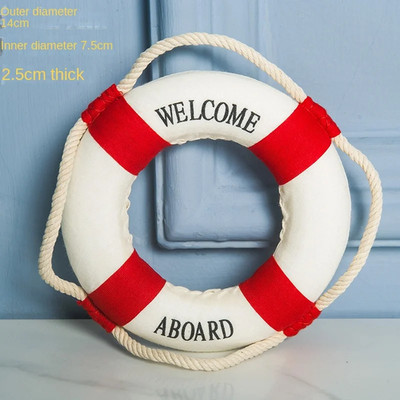 Welcome Wall Ornament Life Buoy Foam aboard Nautical Life Lifebuoy Ring Boat Wal