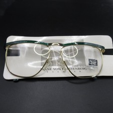 New Diane Von Furstenberg DVF Eyeglasses Frames Green Gold 50-18-135