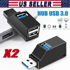 3 Port USB 3.0 Hub Portable High Speed Splitter Box For PC Notebook Laptop lot