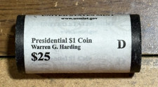 2014 D WARREN G HARDING $25 UNCIRCULATED PRESIDENTIAL DOLLAR ROLL