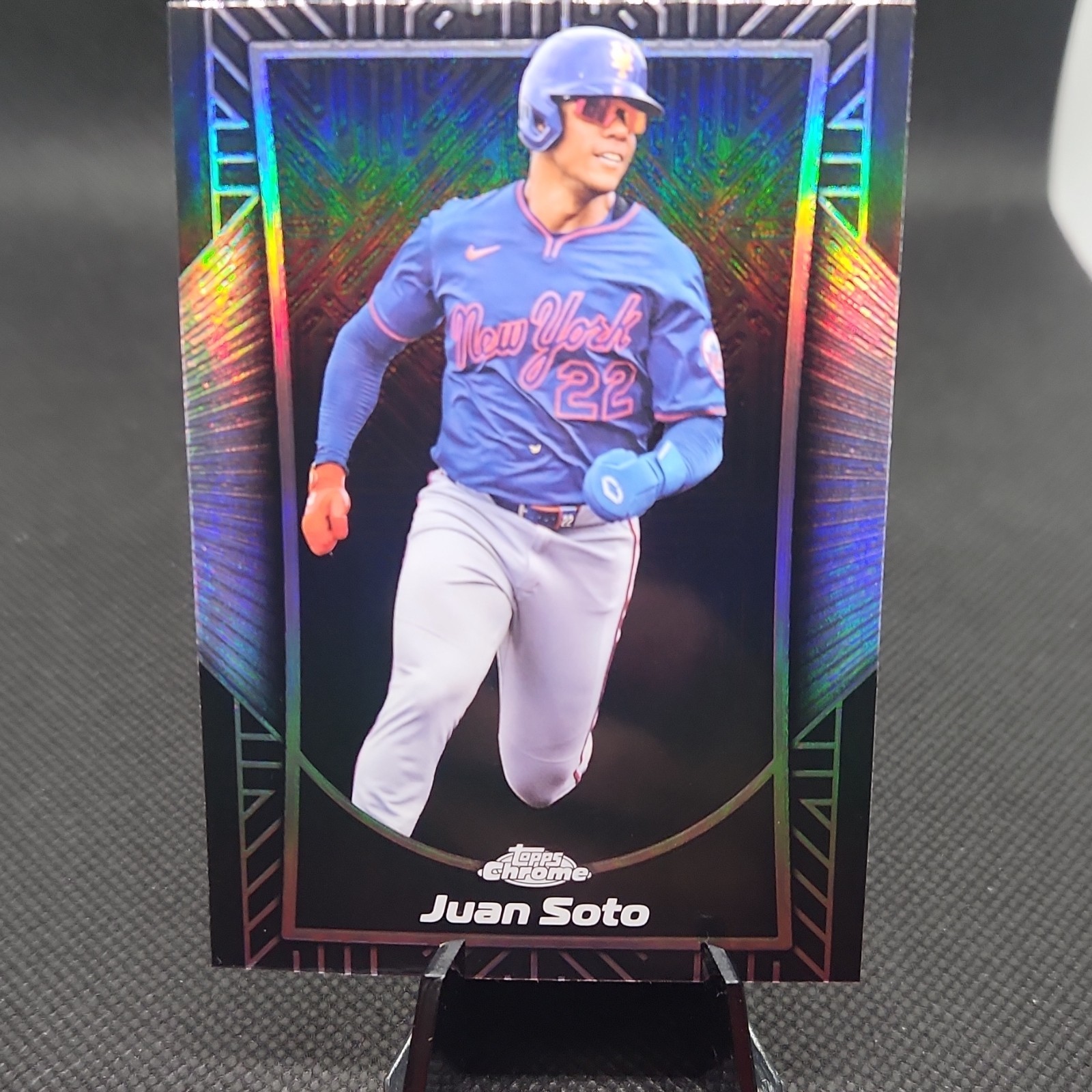 2025 Topps Chrome Juan Soto #SE-5 Shadow Etch New York Mets