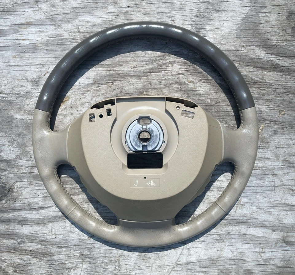 Volante Mazda Millenia 2002 cuero beige/gris estéreo controles de crucero OEM Foto 3 de 3