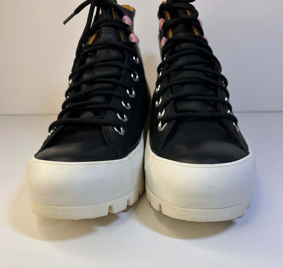 Converse Women's Chuck Taylor Lugged Hi Black leather & Gore-Tex Boots Size 9.5 thumbnail 7