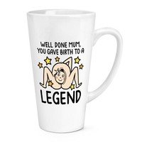 Gift Base Rude Mothers 17 Oz Latte Becher Tasse Weiß Keramik
