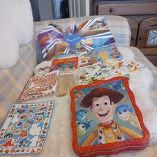 Toy Story Pixar Tin With Cardboard Cut Out Of Characters !