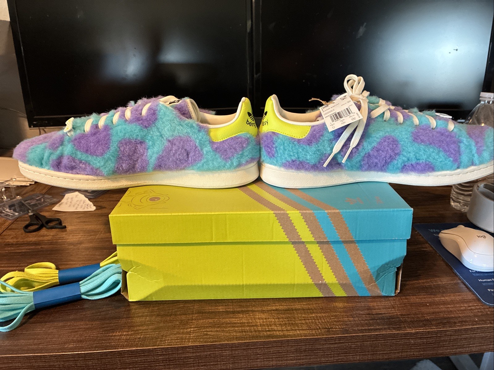 Adidas Monsters Inc. X Stan Smith Mike Sulley Sneakers Size 11 Men's