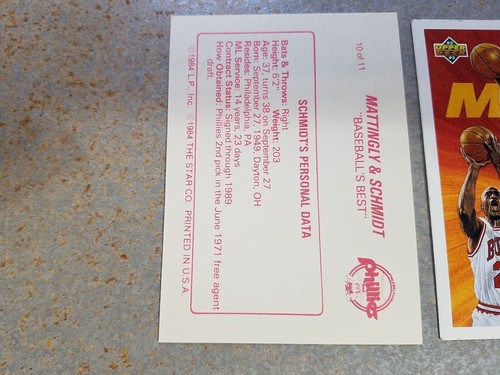 Mike Schmidt Philies 1984 Star Company Red Oversize #10 Oddball - Picture 2 of 2