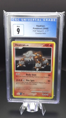 Heatran Cosmos Holo POP Series 8 CGC 9 Mint Pokémon – POP 1 None Higher