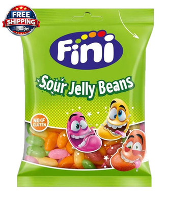 Fini Sour Jelly Beans I Classic Jelly Beans in Sour Fruit Flavors I 85G 3 Ounce