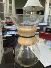 Chemex Classic 6 Cup Pour-Over Coffee Maker with Wood Collar vtg