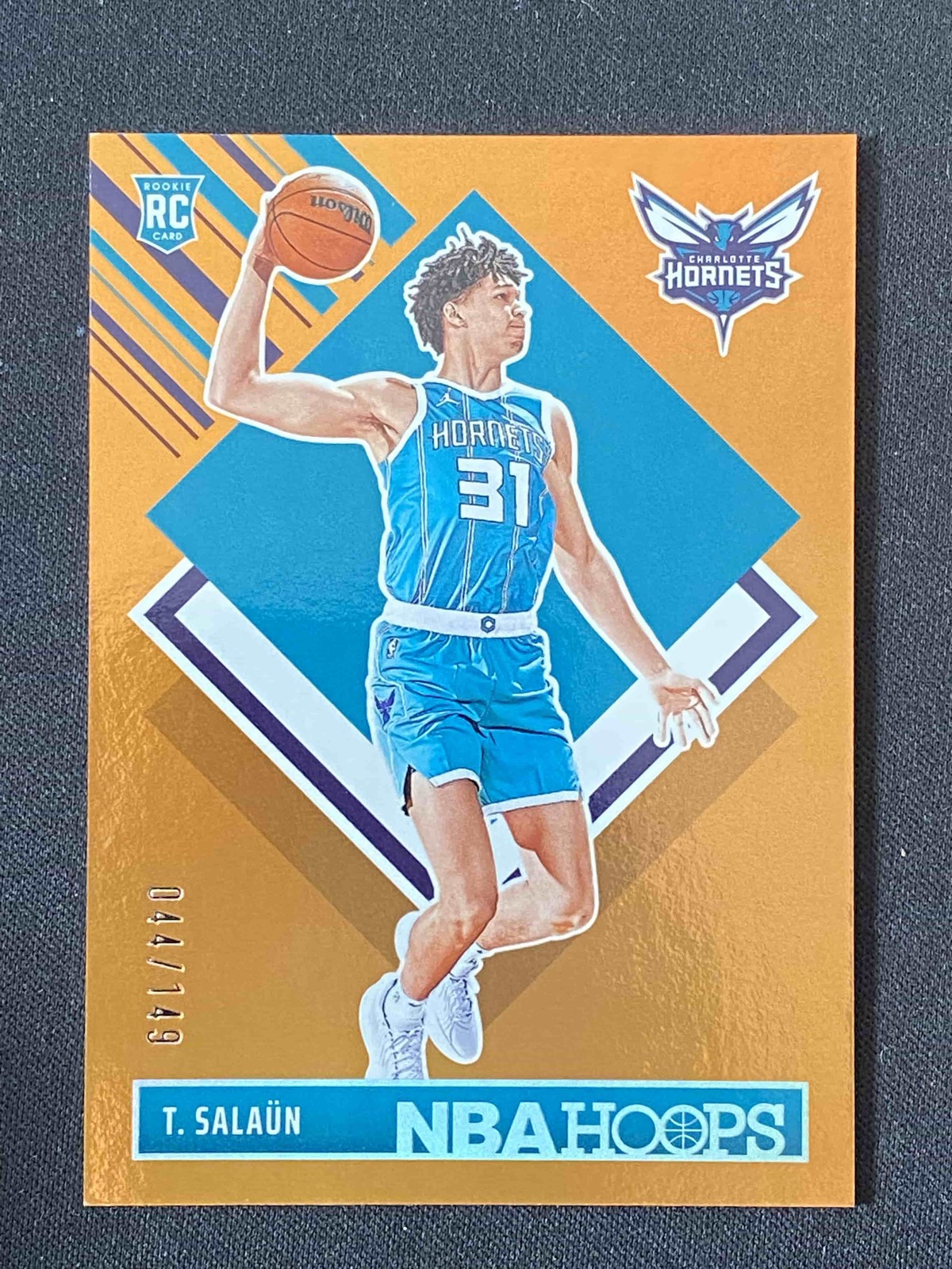 Tidjane Salaun 2024-25 Panini NBA Hoops Tribute Orange /149 RC #292