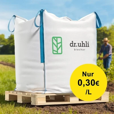 CARBOZERO Biochar 1000 L (carbone vegetale) - Terra Preta, ammendante, agricoltura ecologica