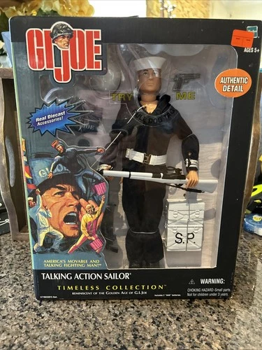 HASBRO 2002 GIJOE Timeless Collection Talking Action Sailor, (STUCK STRING)