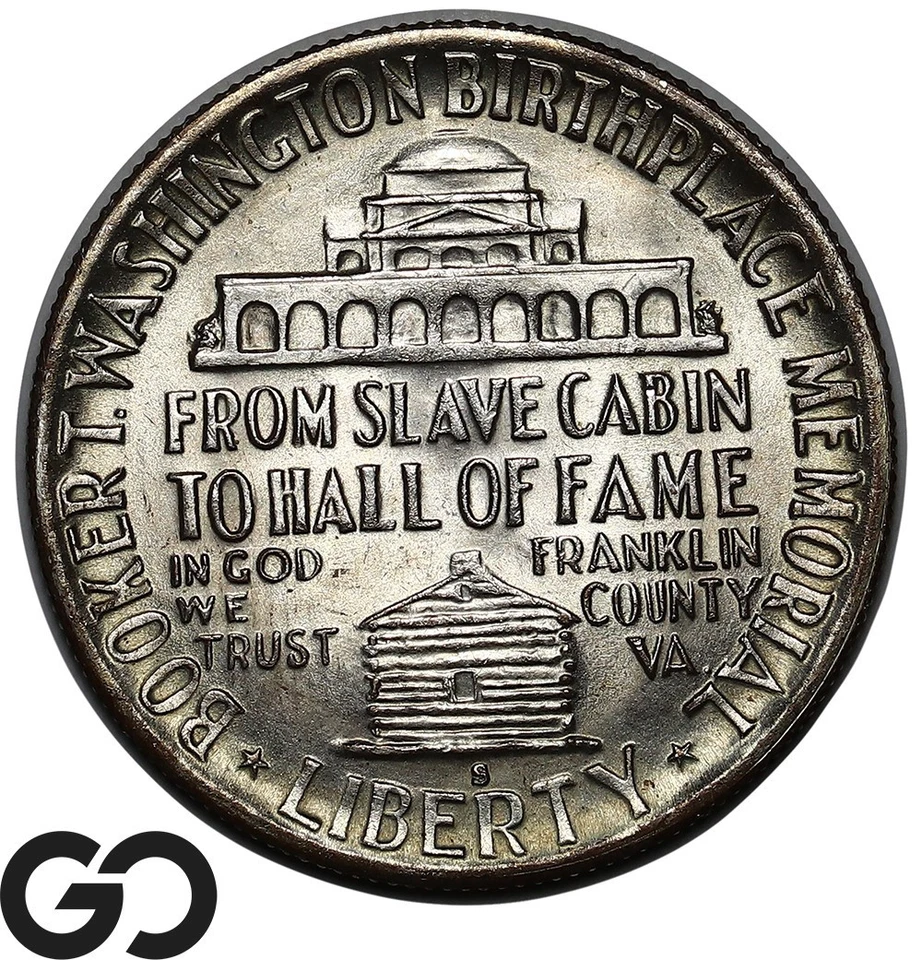 1950-S Booker T. Washington Commemorative Half Dollar, Lustrous - Image 2 of 3
