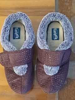 Pavers Easyfit Ladies Purple Wide Fit Velcrose Fastening Slippers UK9 RRP£29.99