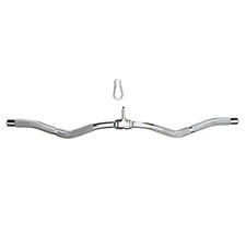 Lat Cable Machine Attachment Curl Pulldown Barbell Revolving Bar, Multi-Exerc...