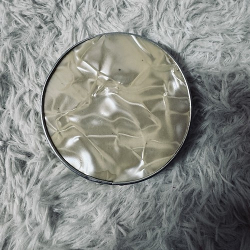 VTG Embossed Gold Tone Faux Mother Of Pearl Folding Double Mirror Compact JAPAN