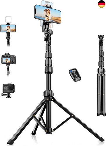 Nineigh 190cm Handy Stativ für Smartphone, Leicht Aluminium Handystativhalter Nineigh 190cm Handy Stativ für Smartphone, Leicht Aluminium Handystativhalter