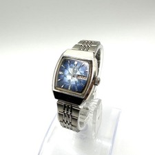 Orologio SEIKO funzionante quadrante blu automatico argento 23 gioielli