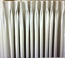 New Qty 2 West Elm Pinch Pleat Euro Flax Line...