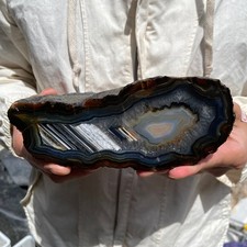 3.3lb Natural Lace Banded Agate Quartz Crystal Rough Mineral Specimens，brazil