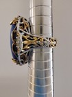 Michael Valitutti 925 Sterling Silver 18k GP Accents Lapis Statement Ring Sz 6 — photo 9