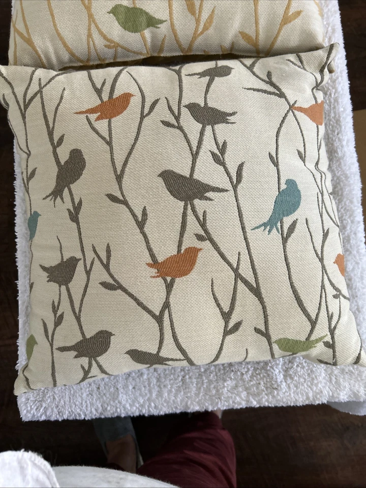 DV KAP Home Twitter Novelty Bird Fabric Throw Pillows 17 X17 Knife Edge Set of 2 - Image 3 of 4