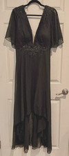 Shein Curve Women's Size 3XL Black Formal Dress with Beading - A0005