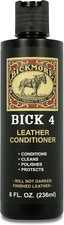 Bick 4 Leather Conditioner and Leather Cleaner 8 oz - Will Not Darken Leather -