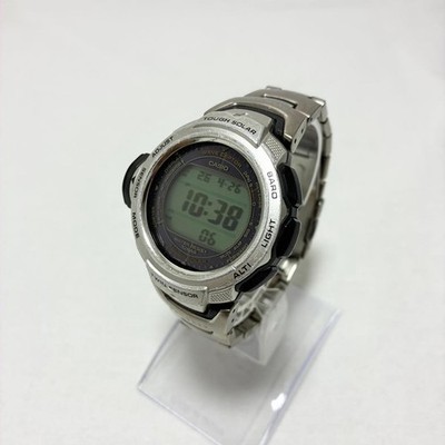 CASIO Pro Trek PRW-500TJ Radio Solar Titanium Sports Watch 7.5in