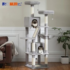 Large Cat Tree Tall Cat Tower - PAWZ Road Multi-Level Plush Cat Condo with Scrat