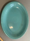 Vtg Fiestaware 12.5” Oval Serving Platter Turquoise Homer Laughlin