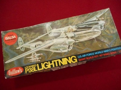 Guillow's Lockheed P-38 Lightning Giant Scale 40” Balsa Wood