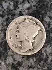 1916 Mercury Dime Coin, 90% Silver