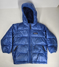 Patagonia Baby Hi Loft Down Sweater Hoody 2T Blue Full Zip Puffer Jacket