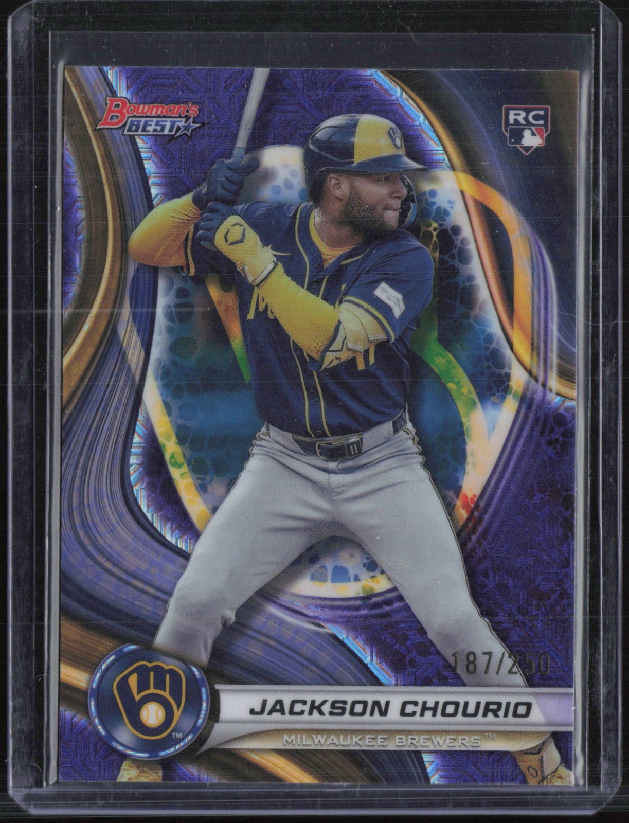 2024 Bowman's Best Purple Refractor #38 Jackson Chourio /250 RC Rookie 